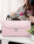 Black Portable PU Storage Bag for Hair Curlers, Hair Dryers, and Styling ToolsHair dryers, etc. are shooting props and are not included in the product
