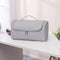 Grey Portable PU Storage Bag for Hair Curlers, Hair Dryers, and Styling ToolsHair dryers, etc. are shooting props and are not included in the product