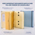 Thick VersionYellow Accordion File Binder with 12 Envelopes - Durable Document Organizer