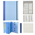 Thick VersionBlue Accordion File Binder with 12 Envelopes - Durable Document Organizer