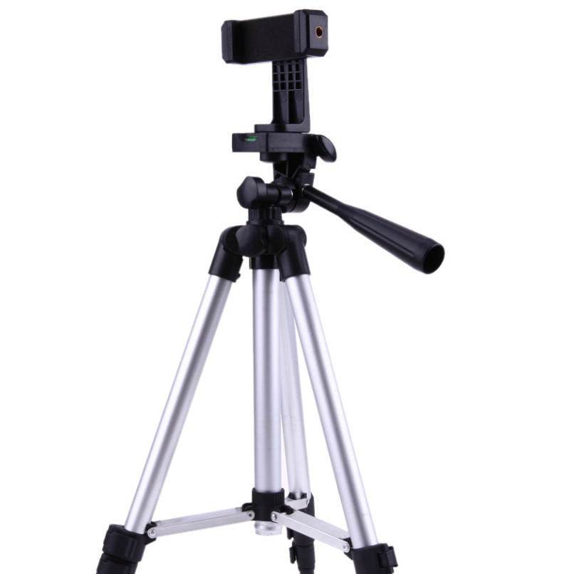 Black Aluminum Alloy Camera and Phone Tripod - Adjustable Lightweight StandTripod + Small Live Broadcast Clip