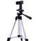 Black Aluminum Alloy Camera and Phone Tripod - Adjustable Lightweight StandTripod + Small Live Broadcast Clip