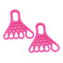 2 Pairs Pink Toe Separator and Foot Stretching Band - Arch Support, Bunion Corrector, and Foot Massage Tool