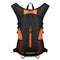 Black and Orange Patchwork Style Lightweight Outdoor Cycling Backpack - Durable and Water-Resistant Oxford Fabric, Large Capacity Sports Hiking Bag, Unisex Design