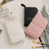 Pink Portable Shell Makeup Brush Storage Bag - Multi-Functional PU Cosmetic Organizer with Button Closure, Convertible to Stand DesignMake-up brushes are filming props, not included