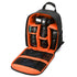 Orange Lining Water-Resistant DSLR Camera Backpack with Tripod Holder, Lightweight and Spacious Photography Bag for Outdoor UseCamera and accessories are props, not included