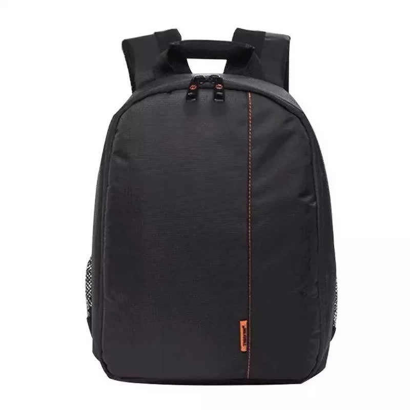 Orange Lining Water-Resistant DSLR Camera Backpack with Tripod Holder, Lightweight and Spacious Photography Bag for Outdoor UseCamera and accessories are props, not included