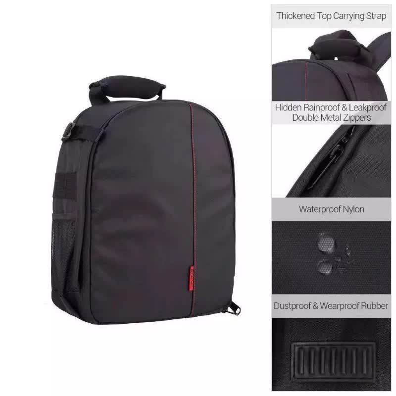 Grey Lining Water-Resistant DSLR Camera Backpack with Tripod Holder, Lightweight and Spacious Photography Bag for Outdoor UseCamera and accessories are props, not included
