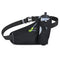 Black Hydration Running Waist Pack  Waterproof Lightweight Sports Belt with Bottle HolderWater bottles are filming props, not included