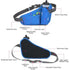 Blue Hydration Running Waist Pack - Waterproof Lightweight Sports Belt with Bottle HolderWater bottles are filming props, not included