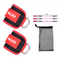 Red Set 2 Ankle Straps + 3 elastic ropes + 1 mesh bag Adjustable Ankle Straps for Leg and Glute Training - EVA Padded Gym Foot Straps