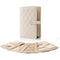 1 Piece Off White Luxury Leather Loose-Leaf Jewelry Organizer - Portable Large-Capacity Storage Book for Earrings and NecklacesJewellery is a shooting prop and is not included