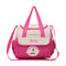 Small Pink Fashionable Large-Capacity Cartoon Bear Shoulder Crossbody Mommy Bag – Stylish and Functional Diaper Bag