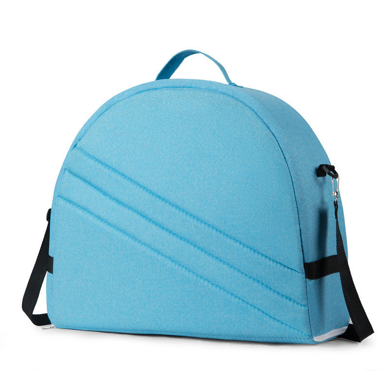Blue Portable Multi-Purpose Baby Bed and Diaper Backpack – Lightweight, Waterproof, Canvas + Polyester Material, Travel Essential for MomsWith mosquito net and small toys
