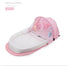 Pink Portable Multi-Purpose Baby Bed and Diaper Backpack - Lightweight, Waterproof, Canvas + Polyester Material, Travel Essential for MomsWith mosquito net and small toys