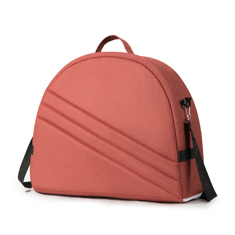 Red Portable Multi-Purpose Baby Bed and Diaper Backpack - Lightweight, Waterproof, Canvas + Polyester Material, Travel Essential for MomsWith mosquito net and small toys