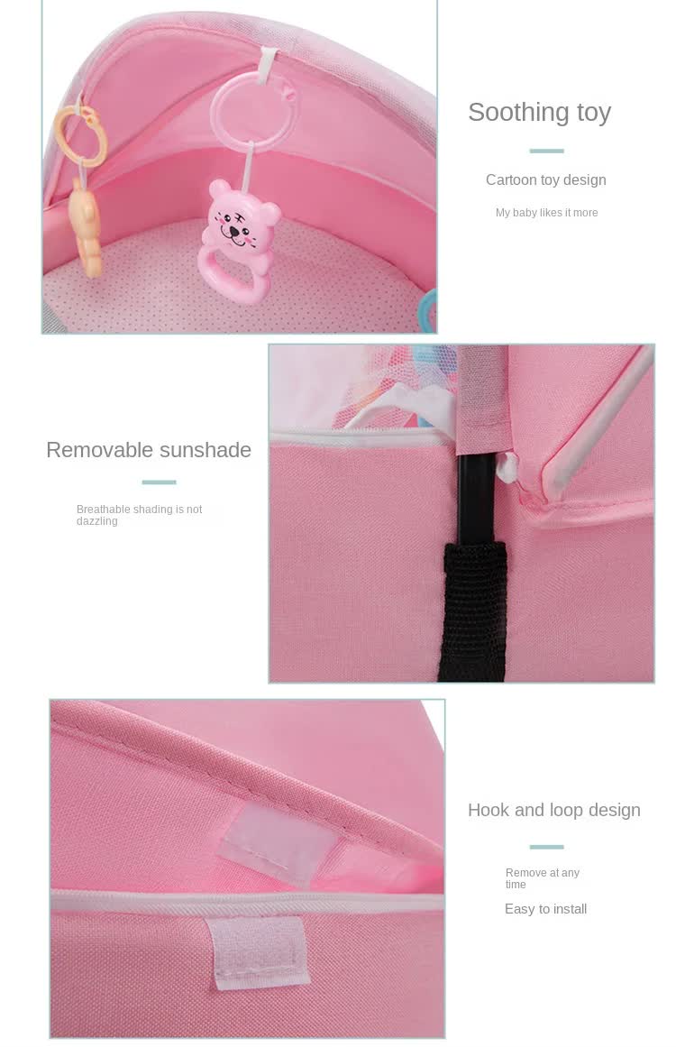 Red Portable Multi-Purpose Baby Bed and Diaper Backpack - Lightweight, Waterproof, Canvas + Polyester Material, Travel Essential for MomsWith mosquito net and small toys