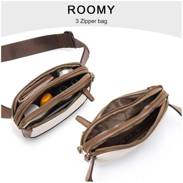 Brown Adjustable Waterproof PU Leather Waist Bag - Stylish Crossbody Belt Bag for Men & Women