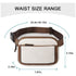 Brown Adjustable Waterproof PU Leather Waist Bag - Stylish Crossbody Belt Bag for Men & Women