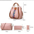 Beige Elegant 4-Piece Women's Handbag Set - Stylish PU Leather Tote, Shoulder Bag, Clutch, and Wallet for Every Occasion