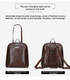 Black Stylish Women's PU Leather Backpack – Spacious, Anti-Theft, Multi-Pocket Travel Bag for School or Work
