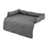 90*120CM Brown Waterproof & Scratch-Resistant Pet Sofa Protector Mat with Pillow | Cat & Dog Bed, Washable, All-Season