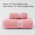 Pink Luxury Cotton Towel SetTowel + Bath Towel - Quick Dry, Extra Thick & Absorbent, Perfect for Bath & Beach