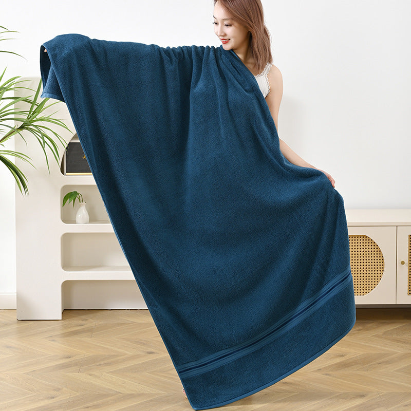 Dark Blue Luxury Cotton Towel SetTowel + Bath Towel - Quick Dry, Extra Thick & Absorbent, Perfect for Bath & Beach