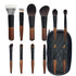 Style B 12-Piece Mini Portable Makeup Brush Set - Fiber Bristle Beauty Tool SetWith storage bag