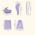 2 Pcs Purple Eco-Friendly Wheat Straw Hair Care Set - Massage Brush, Detangling Comb, and V-shaped Comb for All Hair Types