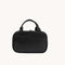 Black Premium PU Leather Portable Makeup Bag - Large Capacity Waterproof Travel Cosmetic OrganizerCosmetics are shooting props, not included
