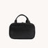 Black Premium PU Leather Portable Makeup Bag - Large Capacity Waterproof Travel Cosmetic OrganizerCosmetics are shooting props, not included