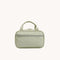 Green Premium PU Leather Portable Makeup Bag - Large Capacity Waterproof Travel Cosmetic OrganizerCosmetics are shooting props, not included