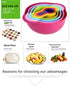 Pink 8-Piece Baking Tool Set - Measuring Cups, Spoons, Rainbow Mixing Bowls, Vegetable Washing Basket, and Flour Sifter