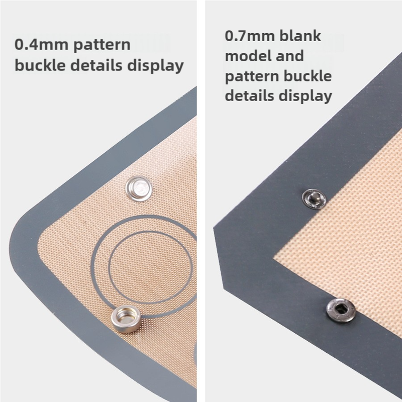 2-piece set Gray Edge Yellow Background + Red Edge White Background Non-stick Silicone Baking Mat for Oven & Microwave | Reusable, Thickened Fiber Baking Pad for Macarons, Cookies, Bread, Roasting Chicken, and More