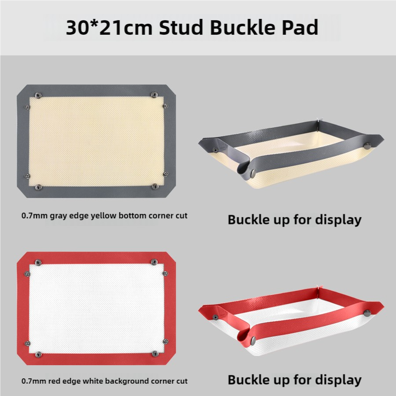 2-piece set Gray Edge Yellow Background + Red Edge White Background Non-stick Silicone Baking Mat for Oven & Microwave | Reusable, Thickened Fiber Baking Pad for Macarons, Cookies, Bread, Roasting Chicken, and More