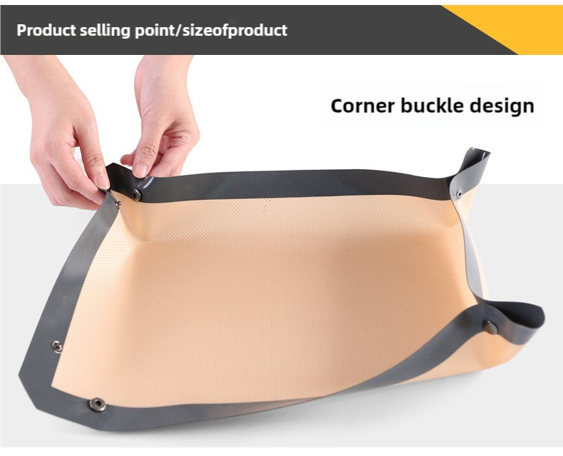 2-piece set Red Edge Yellow Background + Red Edge White Background Non-stick Silicone Baking Mat for Oven & Microwave | Reusable, Thickened Fiber Baking Pad for Macarons, Cookies, Bread, Roasting Chicken, and More