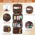 Black Luxury PU Business Travel Toiletry Bag - Large Capacity Waterproof Makeup Organizer with Dividers - Portable & Stylish Bathroom Storage