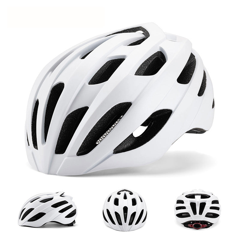 White Summer Cycling Helmet for Men and Women - Lightweight, Breathable Road Bike Helmet with Ventilation and Safety Features