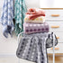 Purple Premium Coral Fleece Towel Set - 1 Bath Towel 88x170cm + 3 Hand Towels 35x35cm - Soft, Absorbent, and Quick-Drying