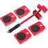 2 Pcs Red Heavy Duty Furniture Moving System, Sliding Dolly Tools for Easy Transport of Appliances, Furniture, and Heavy Objects