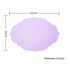 2 Pcs Purple Oval Embossed Floral Edged Silicone Placemats, Non-Slip, Heat-Resistant, Easy-to-Clean Dining Table Mats, Korean and European Style