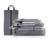 4-piece Set Grey Compression Travel Storage Bags Set, Mesh Travel Organizers for Luggage, Foldable and Space-Saving Packing Cubes