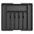 Black Adjustable Polypropylene Kitchen Drawer Organizer – 8 Compartments, Large Capacity, Easy to Clean