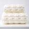 Off White Thickened Coral Fleece Towel Set, Large Bath Towel & Face Towel Combo, Soft & Absorbent Towels for Home Use