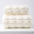 Off White Thickened Coral Fleece Towel Set, Large Bath Towel & Face Towel Combo, Soft & Absorbent Towels for Home Use