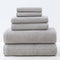 Light Gray Premium Cotton Towel Set - 6 Pieces, Soft & Absorbent Bath Towels for Adults