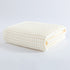 White Pure Cotton Waffle Weave Bath Towel - Soft, Absorbent & Extra Large 70x140 cm for Home Use