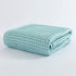 Green Pure Cotton Waffle Weave Bath Towel - Soft, Absorbent & Extra Large 70x140 cm for Home Use