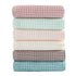 Light Green Pure Cotton Waffle Weave Bath Towel - Soft, Absorbent & Extra Large 70x140 cm for Home Use